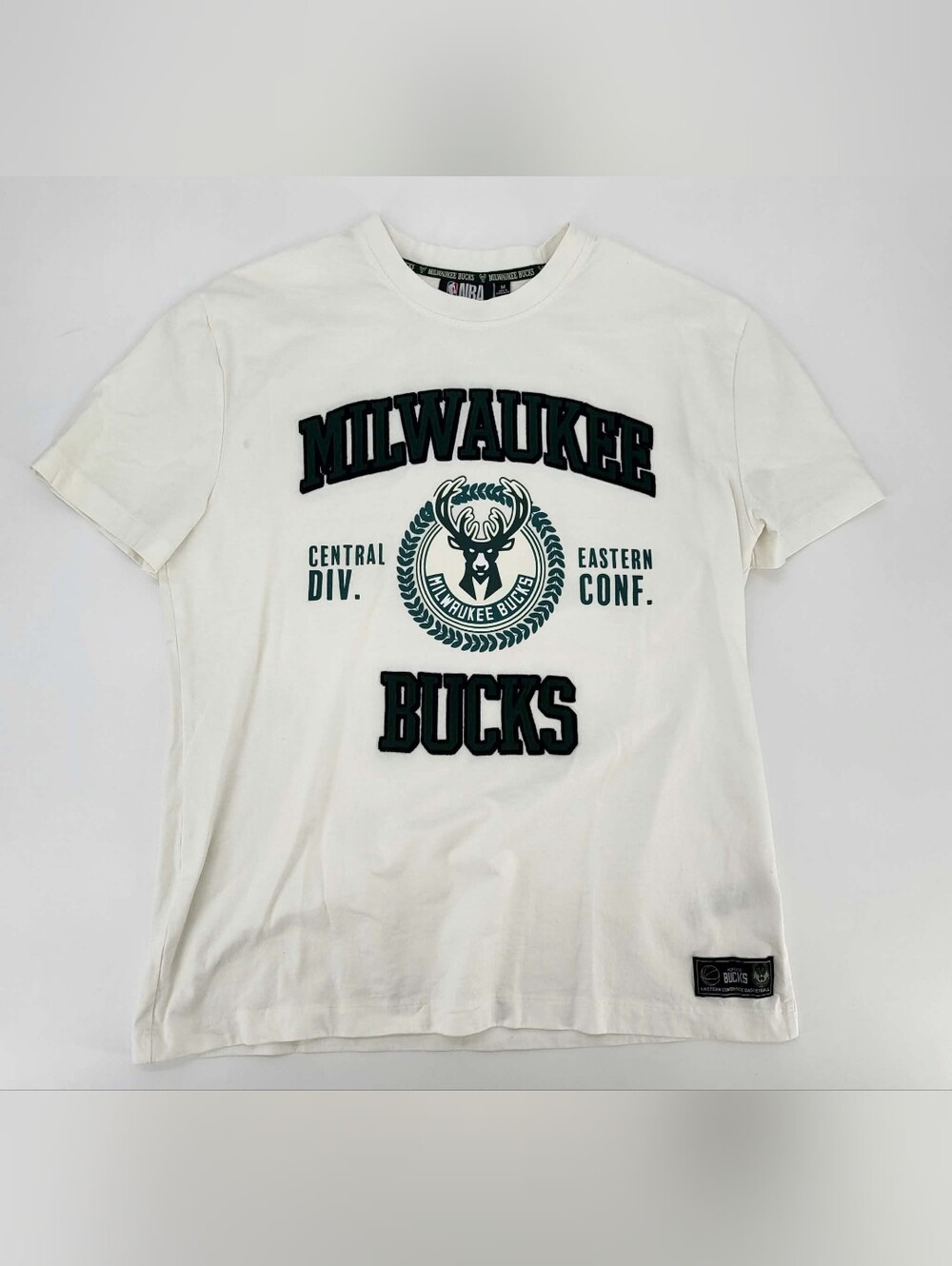 NBA Milwaukee Bucks White Short Sleeve Team Tee